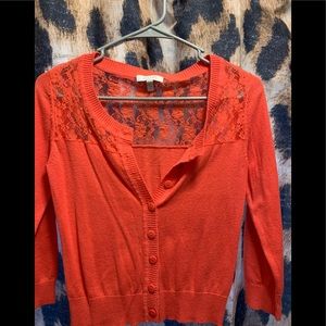 Delia Button up blazer with lace